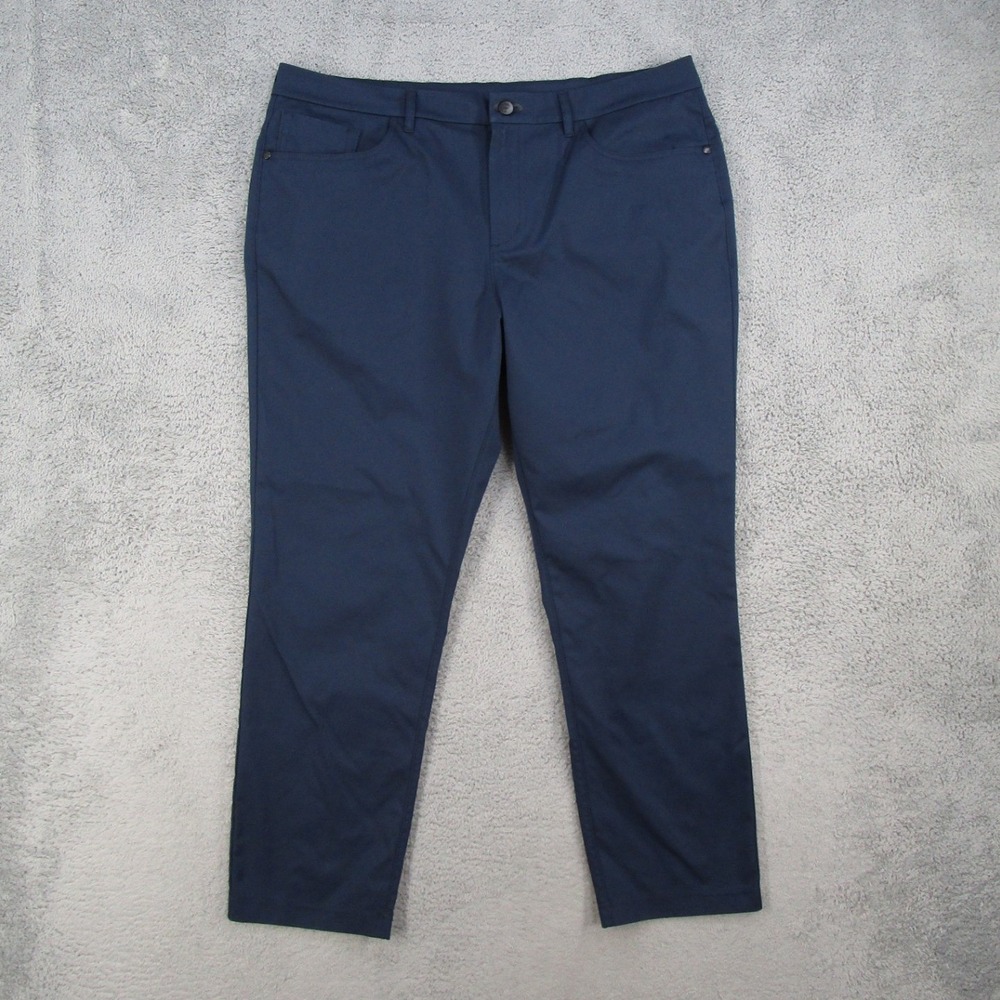 Public Rec Workday Pants Mens 38x30 Navy Blue Straight Leg Polyester Trousers